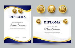 Certificate Template Set vector