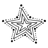 Vector hand drawn star. Cute doodle star illustration isolated on white background. For print, web, design, decor, logo.