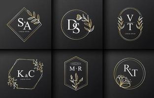 Monogram Luxury Frame Template vector