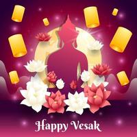 Happy Vesak Concept vector