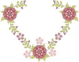 Floral pattern frame. Vector illustration