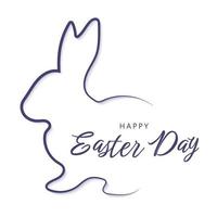 Happy easter background with rabbit illustration