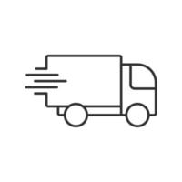 order delivery truck simple icon vector