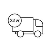 order delivery truck simple icon vector
