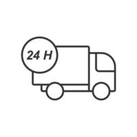 order delivery truck simple icon vector