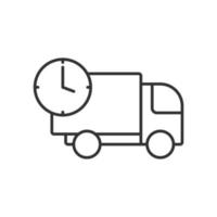 order delivery truck simple icon vector