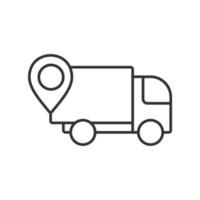 order delivery truck simple icon vector