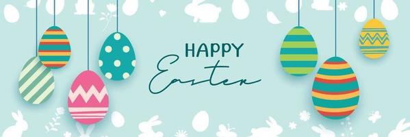 Happy easter egg greeting card background template.Can be used for cover, invitation, ad, wallpaper,flyers, posters, brochure. vector