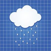 Element Design Cloud with falling raindrops vector