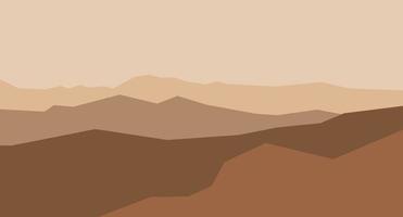 abstract landscape posters. Modern background flat design, contemporary boho mountains minimalist wall decor. vector
