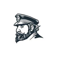 old sailor hand drawn vector