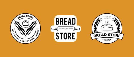 bread and bakery set logo vector