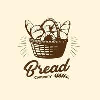 vintage bread and bakery set logo vector