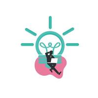 The concept of an idea in a businessman. EPS 10. Vector