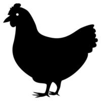 icono de gallina en fondo transparente. vector