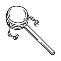Chinese Lucky Drum Icon. Doodle Hand Drawn or Outline Icon Style. vector