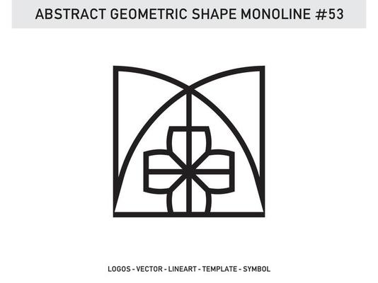 Geometrical Abstract Polygonal Shapes Elegant Borders Frame Element Symbols Free Vector
