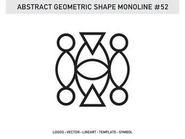 Abstract Geometric Shape Monoline Tile Design Pattern Seamless Pro Free Vector