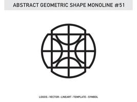 patrón de diseño de azulejo monoline de forma geométrica abstracta sin costura pro vector libre