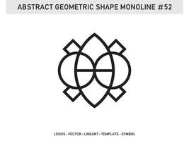 patrón de diseño de azulejo monoline de forma geométrica abstracta sin costura pro vector libre