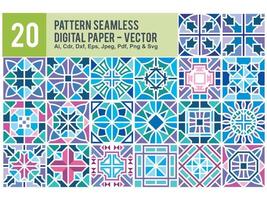 Colorful Pattern Seamless Set Pro vector