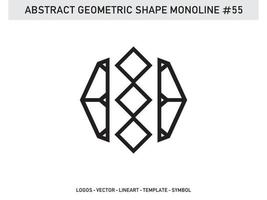 Abstract Geometric Monoline Shape Free Vector