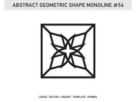 Abstract Geometric Monoline Shape Free Vector