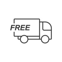 order delivery truck simple icon vector