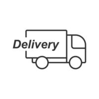 order delivery truck simple icon vector