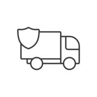 order delivery truck simple icon vector