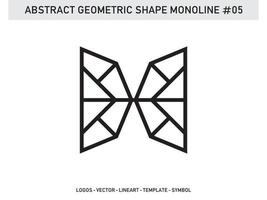 patrón de diseño de mosaico monoline de forma geométrica abstracta sin costura gratis vector