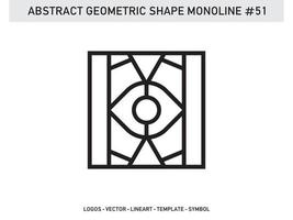 Abstract Geometric Shape Monoline Tile Design Pattern Seamless Pro Free Vector