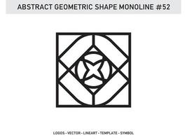 Abstract Geometric Shape Monoline Tile Design Pattern Seamless Pro Free Vector