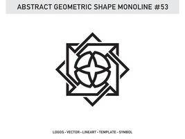 Abstract Geometric Shape Monoline Tile Design Pattern Seamless Pro Free Vector