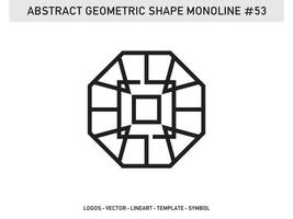 Abstract Geometric Shape Monoline Tile Design Pattern Seamless Pro Free Vector