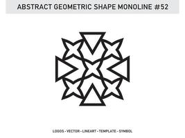 patrón de diseño de azulejo monoline de forma geométrica abstracta sin costura pro vector libre