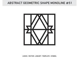 Abstract Geometric Shape Monoline Tile Design Pattern Seamless Pro Free Vector