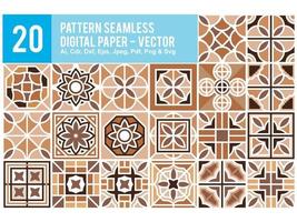 Colorful Pattern Seamless Set Pro vector