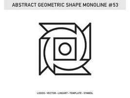 Abstract Geometric Monoline Shape Free Vector