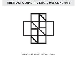 Abstract Geometric Monoline Shape Free Vector