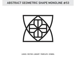 Abstract Geometric Shape Monoline Tile Design Pattern Seamless Pro Free Vector