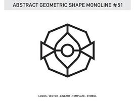 Abstract Geometric Shape Monoline Tile Design Pattern Seamless Pro Free Vector