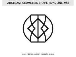 Abstract Geometric Shape Monoline Tile Design Pattern Seamless Pro Free Vector