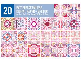 Colorful Pattern Seamless Set Pro vector