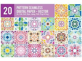 Colorful Pattern Seamless Set Pro vector