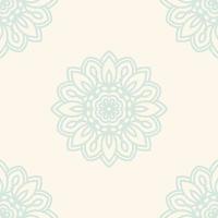 Fantasy seamless pattern with ornamental mandala. Abstract round doodle flower background. Floral geometric circle. vector