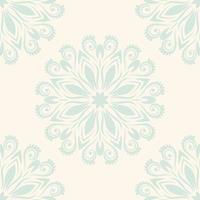 Fantasy seamless pattern with ornamental mandala. Abstract round doodle flower background. Floral geometric circle. vector