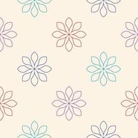 Abstract seamless pattern with mandala flower. Mosaic, tile, polka dot. Floral background. vector
