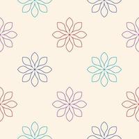 Abstract seamless pattern with mandala flower. Mosaic, tile, polka dot. Floral background. vector