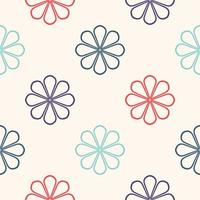 Abstract seamless pattern with mandala flower. Mosaic, tile, polka dot. Floral background. vector